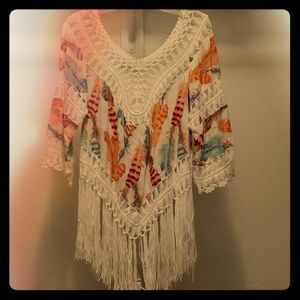 Feathered blouse